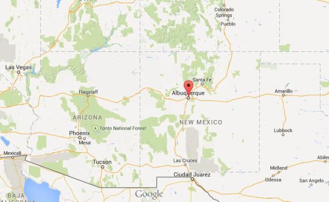 location Albuquerque map New Mexico