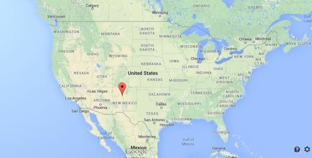 location Albuquerque map USA