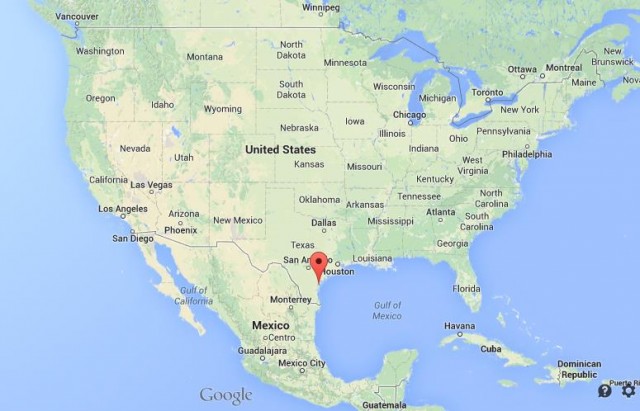 location Corpus Christi on map USA