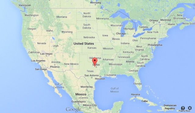 location Fort Worth map USA