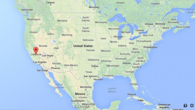 location Fresno map USA