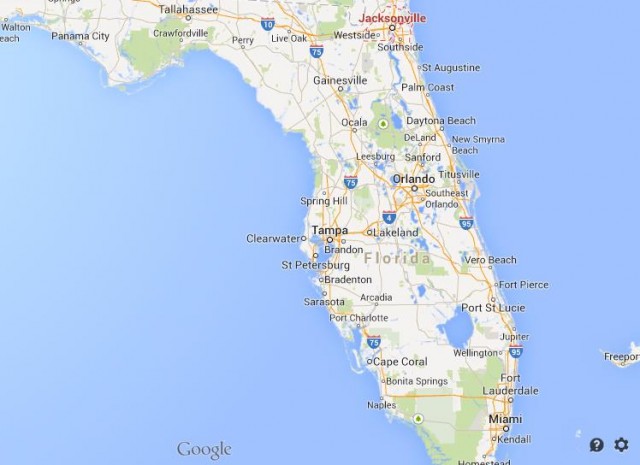 location Jacksonville map Florida