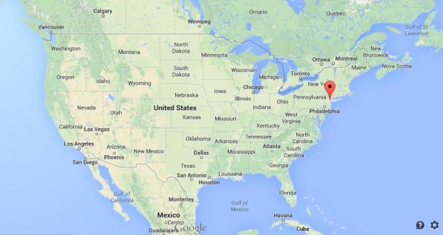 location Newark on map USA