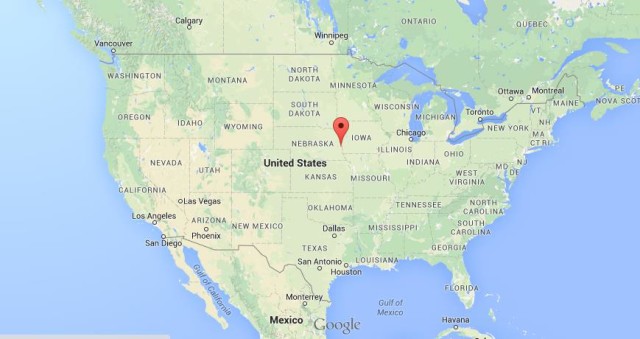 location Omaha on map USA