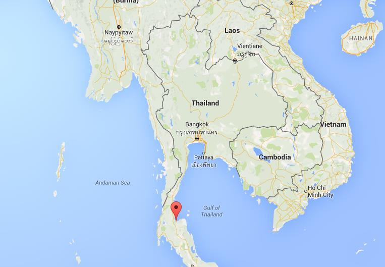 Map Of Surat Thani Thailand | Islands With Names
