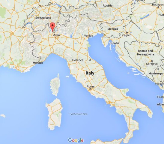 location Varese on map Italy