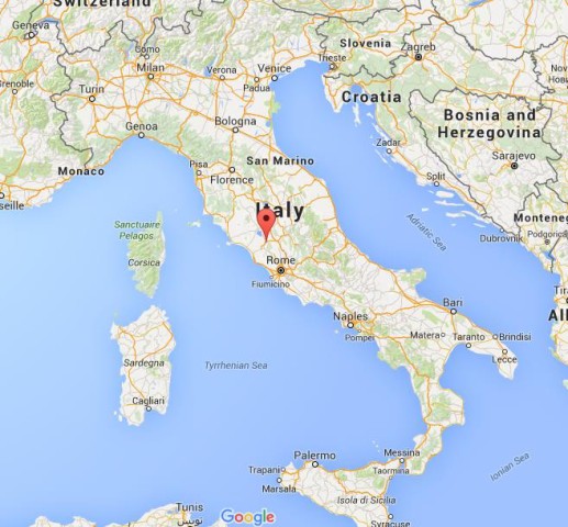 location Viterbo on map Italy