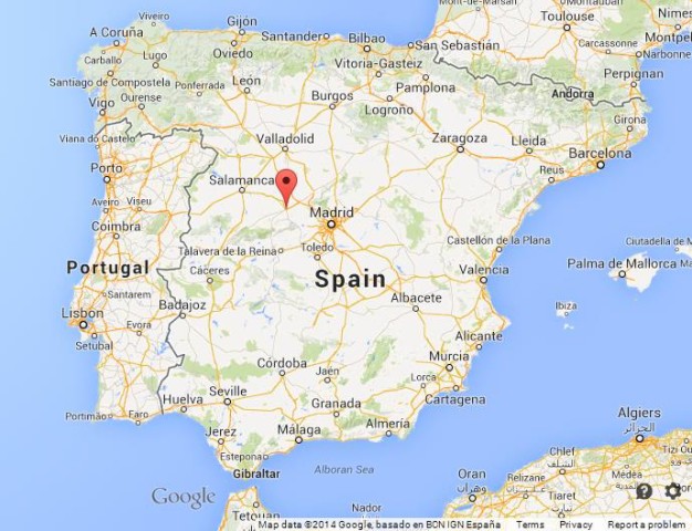 Where is Avila on Map of Spain