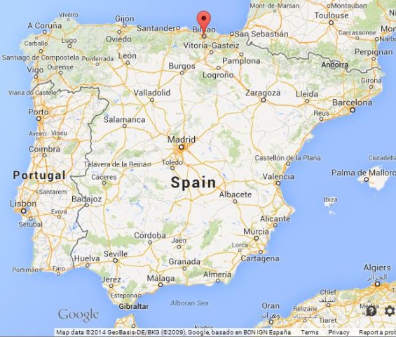 Where is Bilbao on Map of Spain