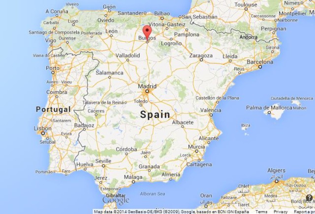Where is Burgos on Map of Spain