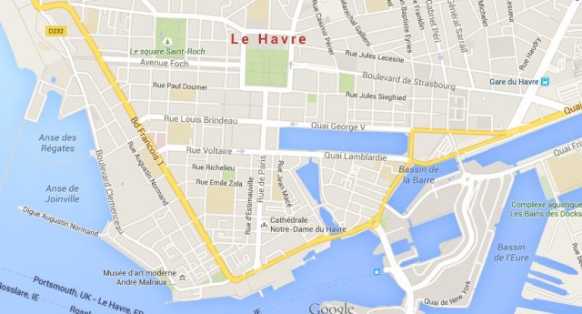 Le Havre map France