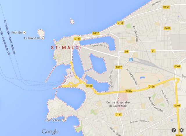 Map Saint Malo France