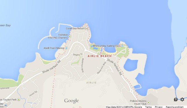 Map of Airlie Beach Australia