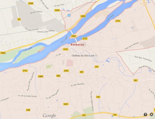 Where Is Amboise On Map Of France