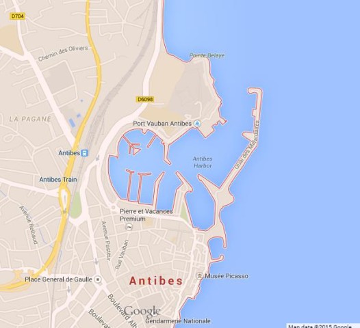 Map of Antibes France
