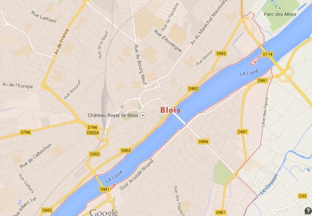 Map of Blois France