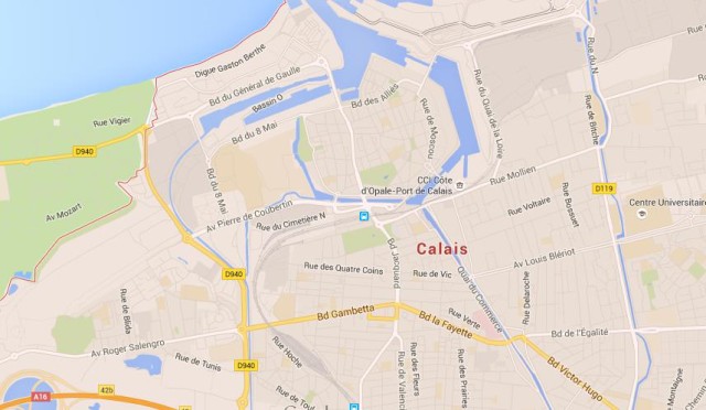 Map of Calais France
