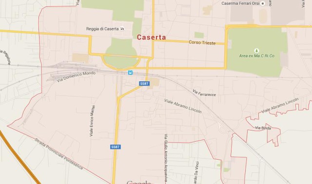 Map of Caserta Italy