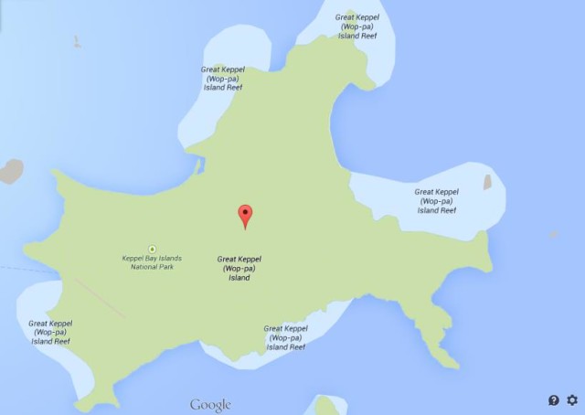 Map of Great Keppel Island Australia