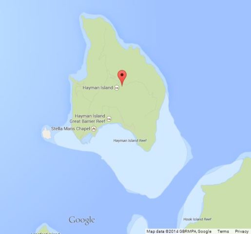 Map of Hayman Island Australia