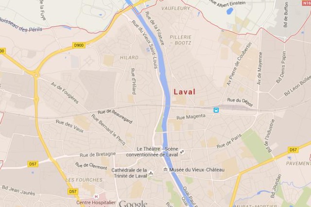 Map of Laval France