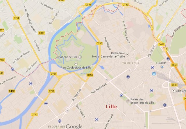 Map of Lille France