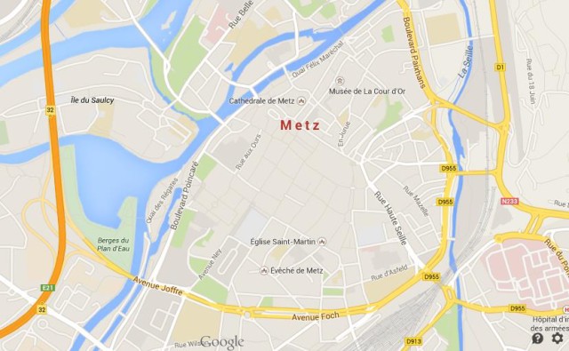 Map of Metz France
