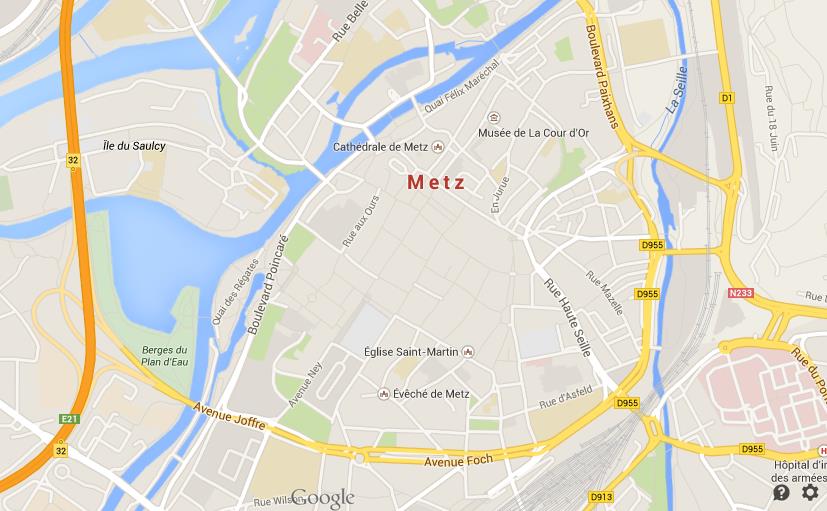 Map of Metz