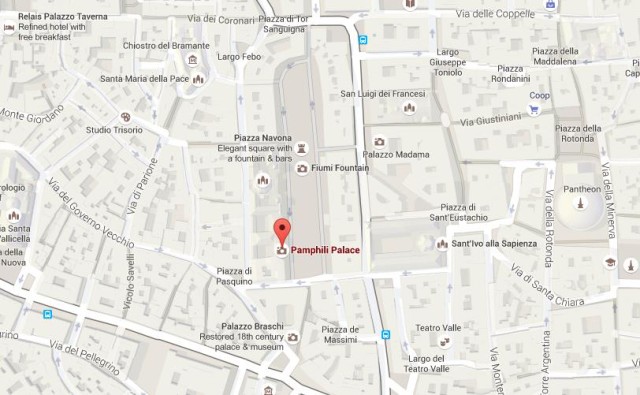 Map of Palazzo Pamphili Rome