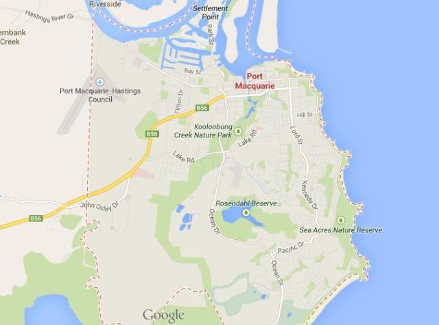 Map of Port Macquarie NSW
