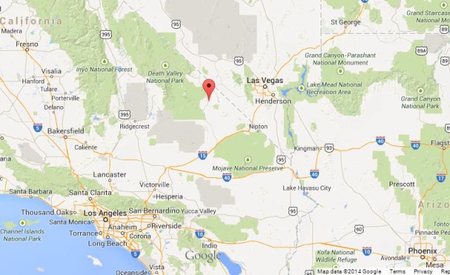 location Mojave Desert on US West Coast Map
