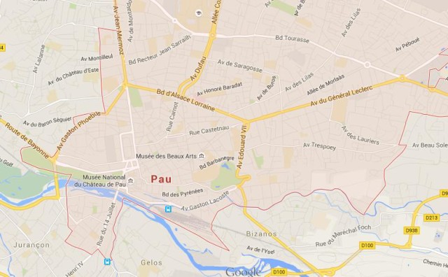 Pau France map