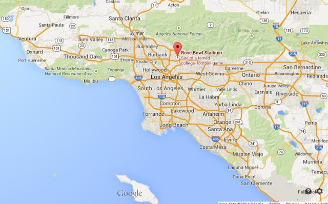 location Rose Bowl LA Map