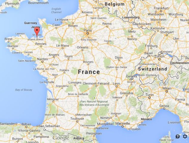Where is Saint Malo on map of France