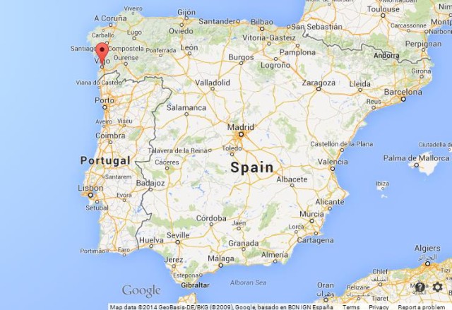 Where is Vigo on Map of Spain