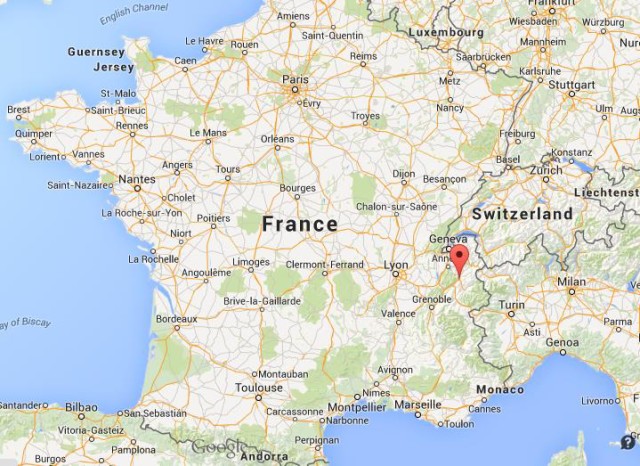 location Albertville on map of France