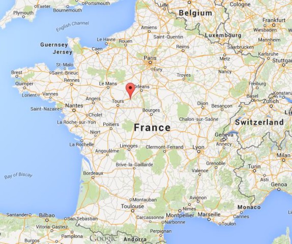 location Blois on map of France