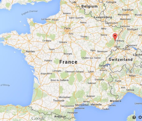 location Colmar on map France