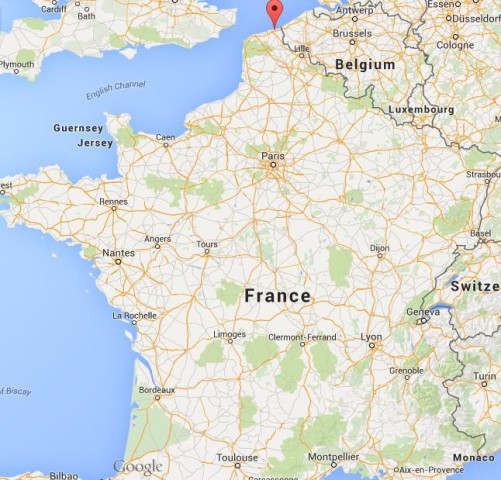 Where is Dunkirk on map of France
