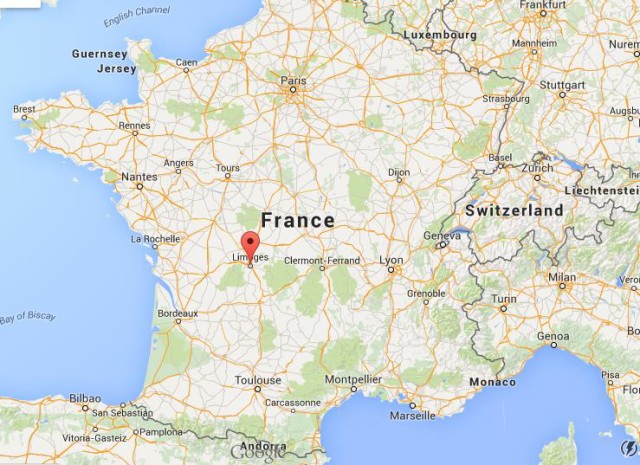 location Limoges map France