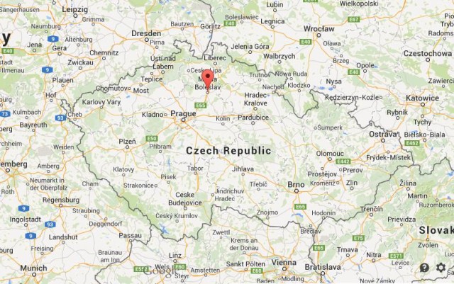 location Mlada Boleslav on map of Czech Republic