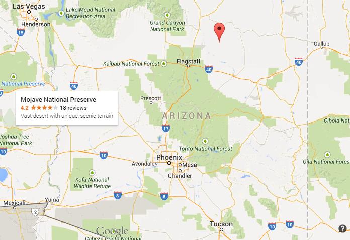 Where Is Painted Desert Map Arizona