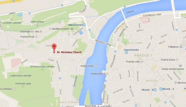 location St Nicholas Church on map Prague