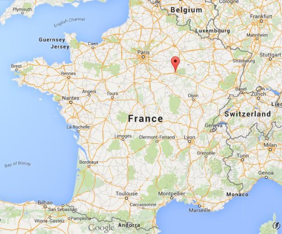 location Troyes on map France