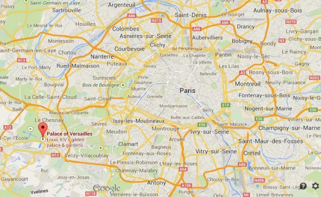 Location Versailles map Paris