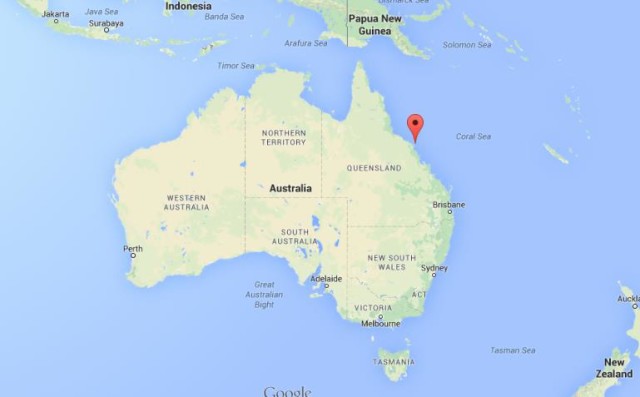 location Whitsunday Island on map Australia