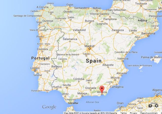 Where is Almeria on Map of Spain