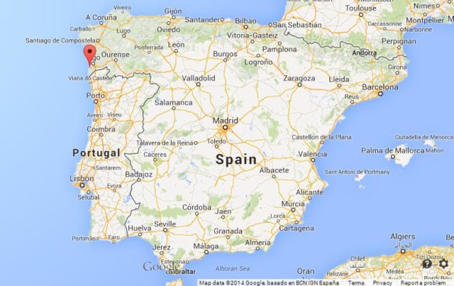 Where is Baiona on Map of Spain