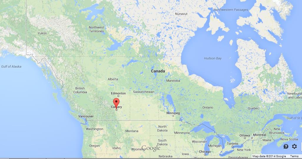 Calgary World Map