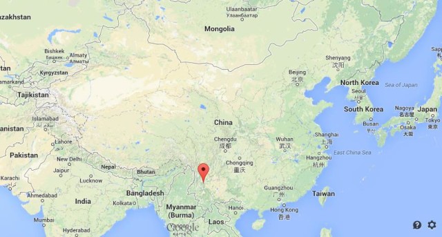 Where is Dali on map of China